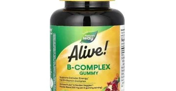 ألايف! فيتامين ب المركب من ناتشرز واي Top-Rated Alive! B Complex Gummy – Natural Energy & Mood Support